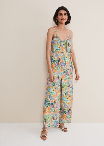 Phase Eight Lou Printed Paisley Boilersuit Jumpsuit Multicolor Canada | XHQFVY-503